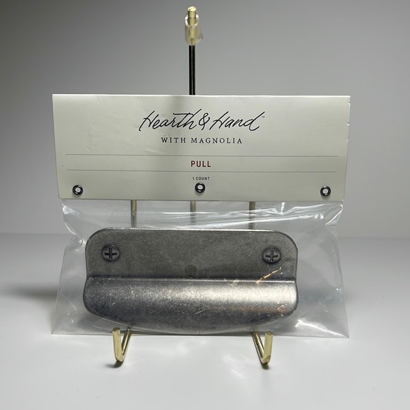 Set of 3 Hearth & Hand With Magnolia Aged Pewter Card Catalog Cabinet Pull - Picture 2 of 4